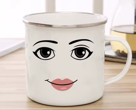 Creative Game Inspired Woman &amp; Man Face Mug