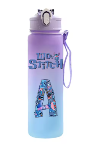 Water Bottle Lilo Stitch Cartoon Letter A-Z, 750ML